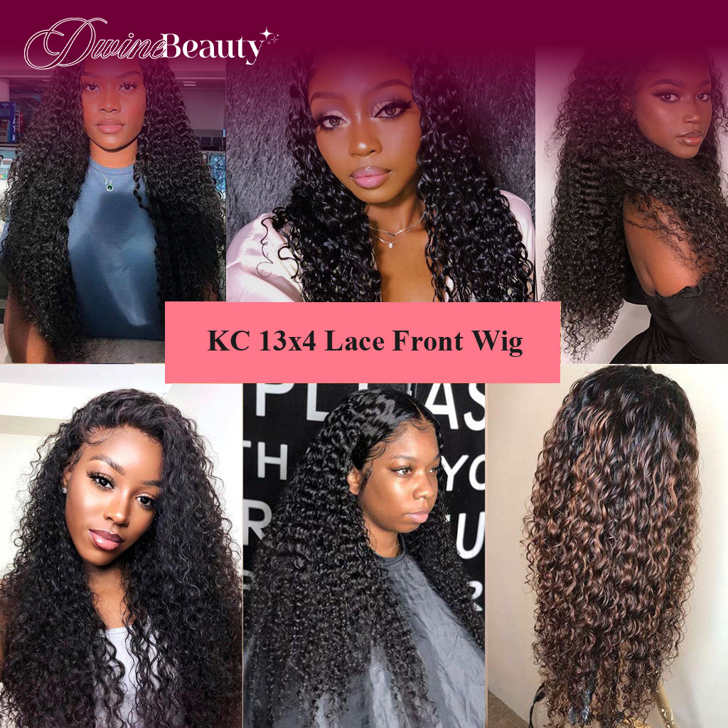 Wigs For Black Women Remy Human Hair Kinky Curly 13x4 Front Lace Wig 150% Pre Plucked with Baby Hair