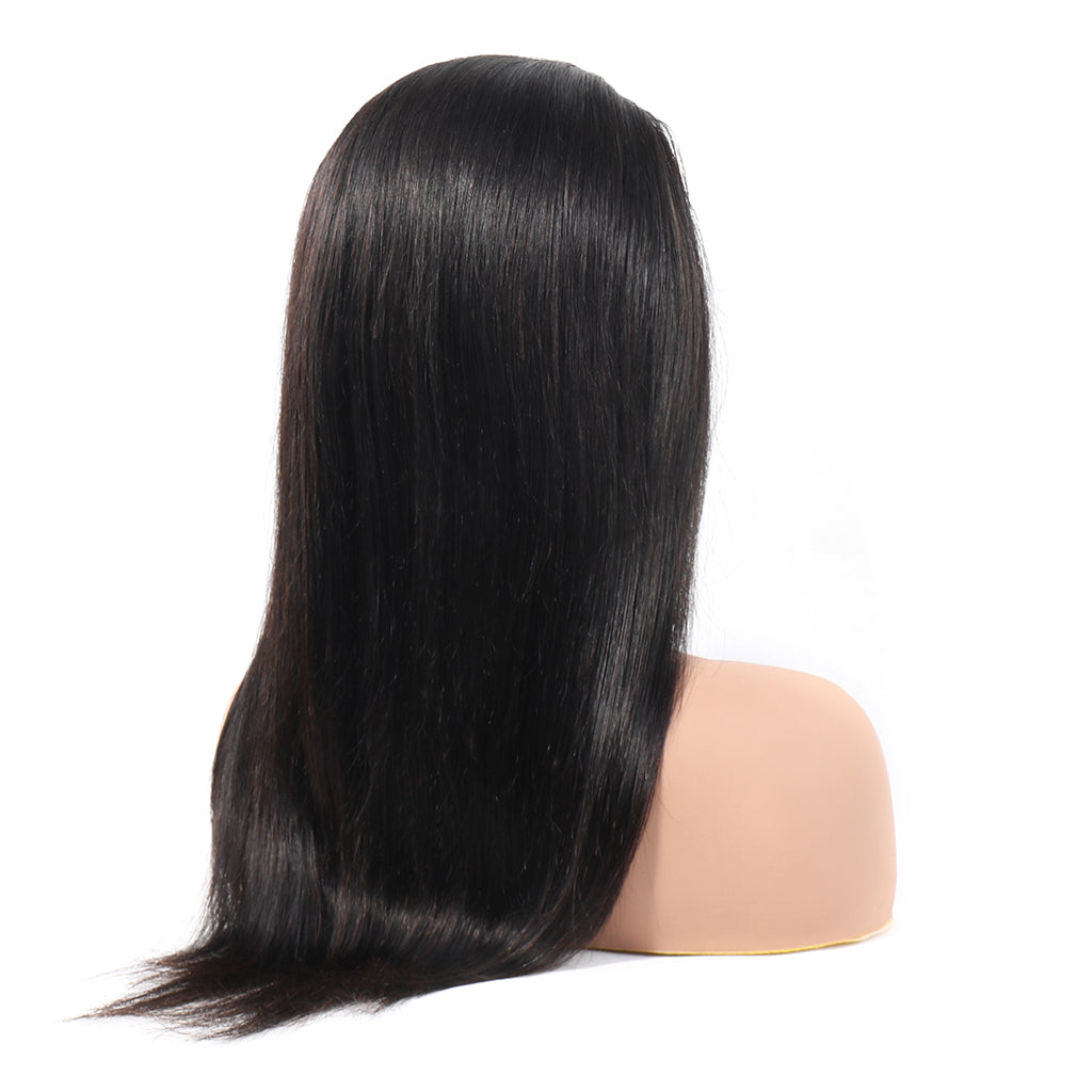 Brazilian Hair Straight Headband Wigs Glueless None Lace Machine Made Wig