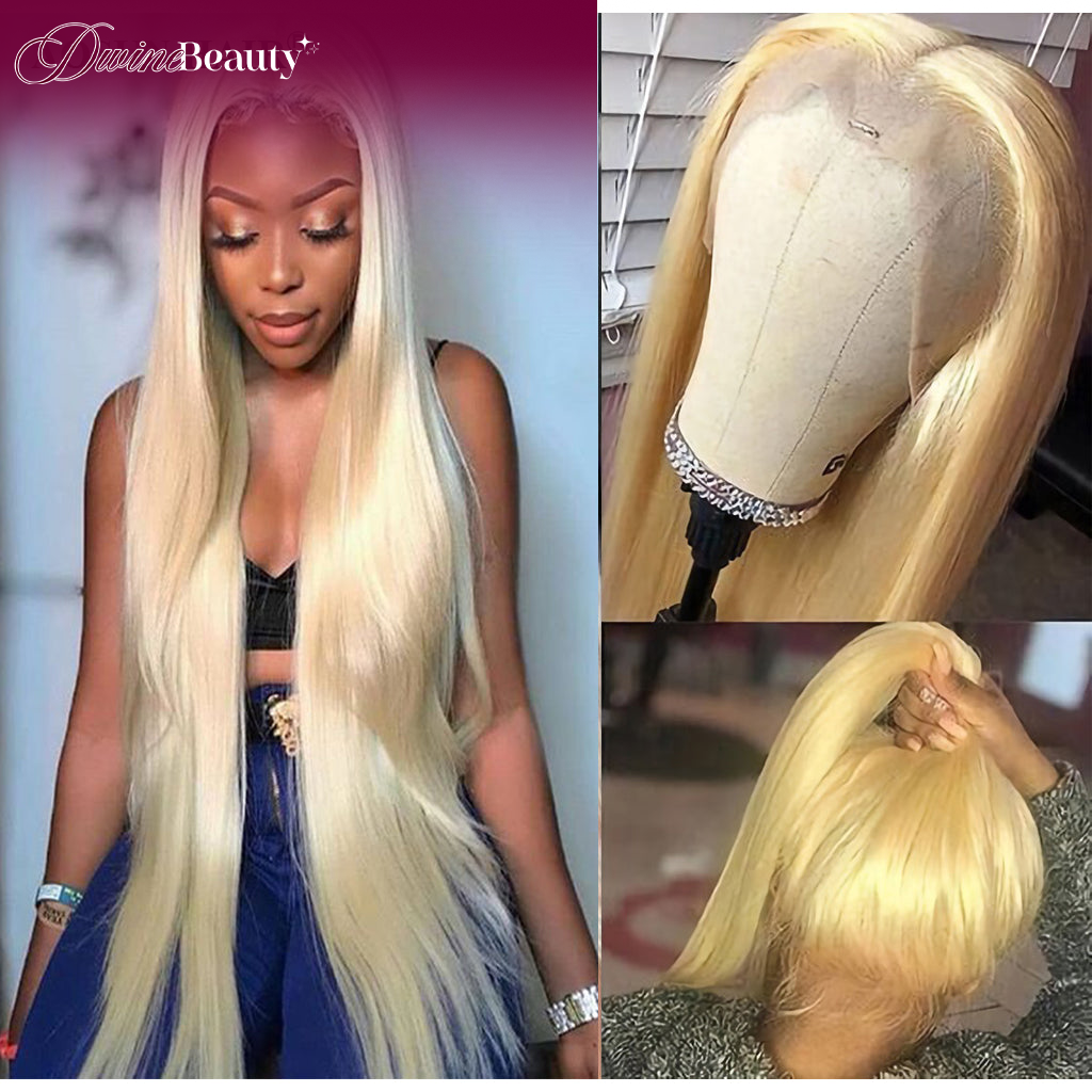 Blonde 613 Front Lace Wig Human Hair Wigs For Women Straight 13x4 Lace Frontal Wig