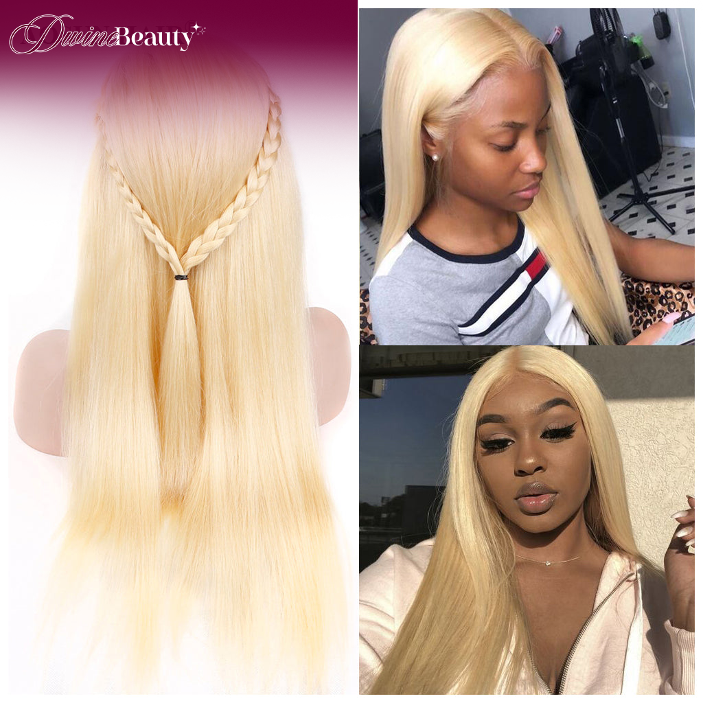 Blonde 613 Front Lace Wig Human Hair Wigs For Women Straight 13x4 Lace Frontal Wig