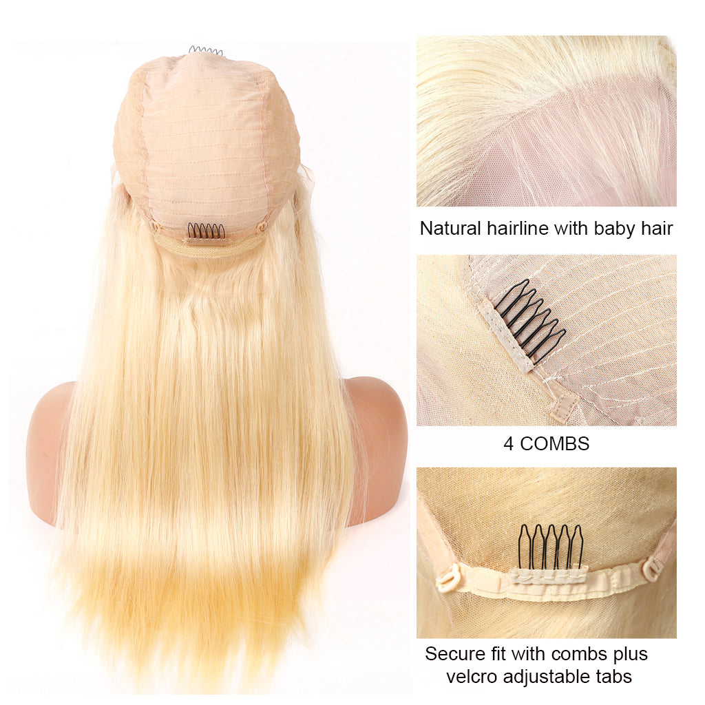 Blonde 613 Front Lace Wig Human Hair Wigs For Women Straight 13x4 Lace Frontal Wig