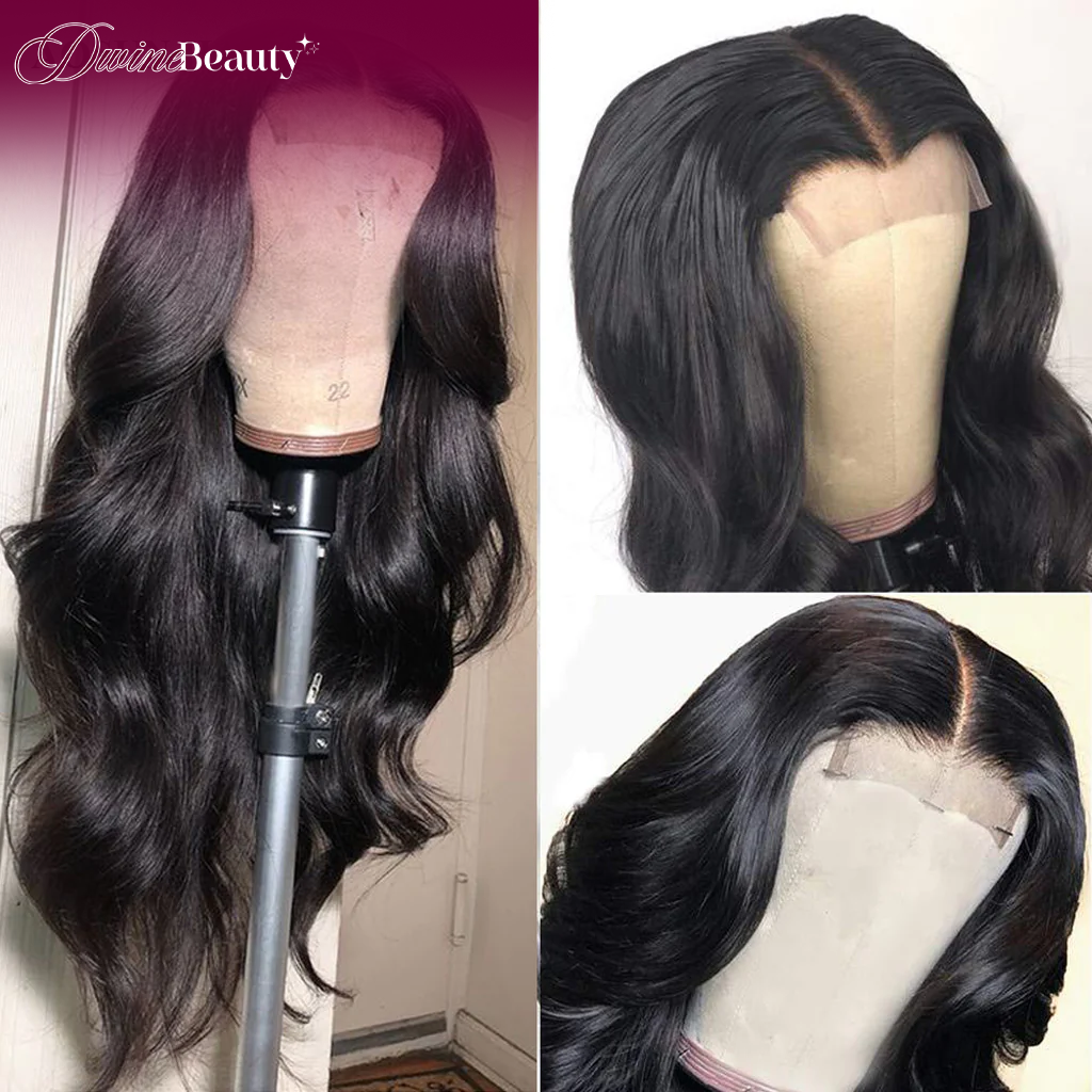 Human Hair Wigs Body Wave 4x4 Front Lace Wig with Free Shipping