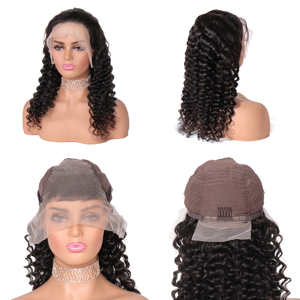 Aosun 13x6 Deep Wave Lace Front Wig Brazilian Human Hair Lace Wigs