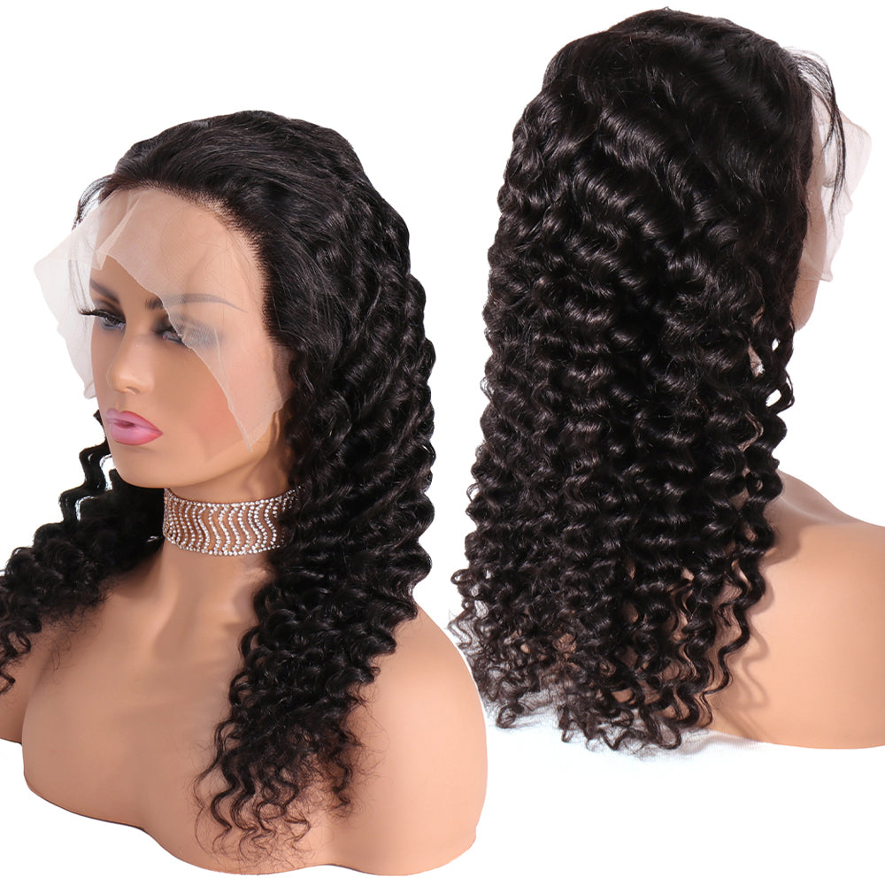 Aosun 13x6 Deep Wave Lace Front Wig Brazilian Human Hair Lace Wigs