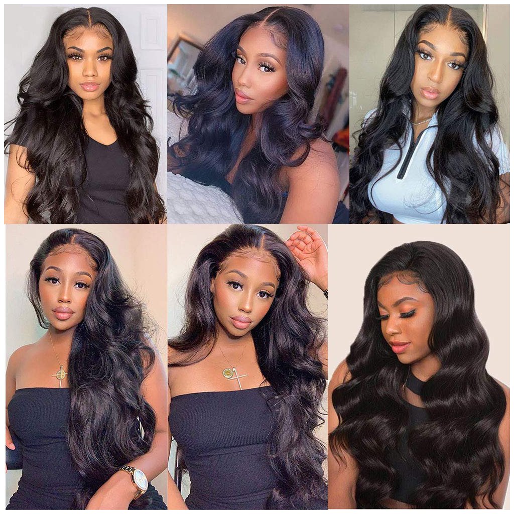 Aosun 100% Human Hair Wigs Body Wave 4x4 Front Lace Wig with Free Shipping