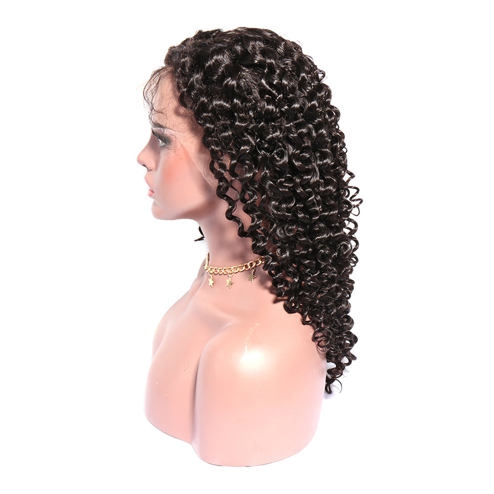 100% Unprocessed Virgin Hair Italian Curly Full Lace Wig Pre Plucked Wet and Wavy Human Hair Wig Glueless Italian Wave Lace Wigs