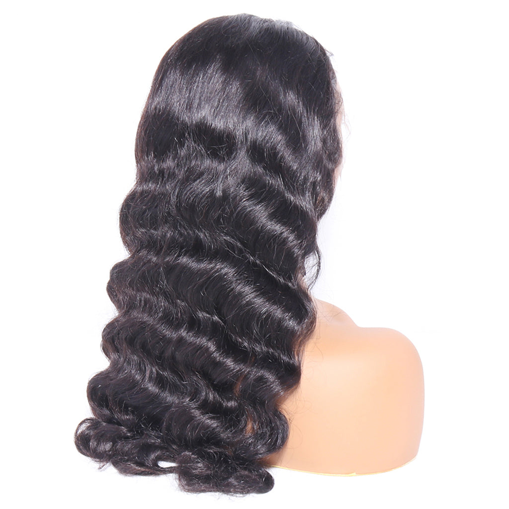 13x4 Lace Frontal Wig Loose Wave Brazilian Human Hair Pre-Plucked Natural Hairline Front Lace Wigs