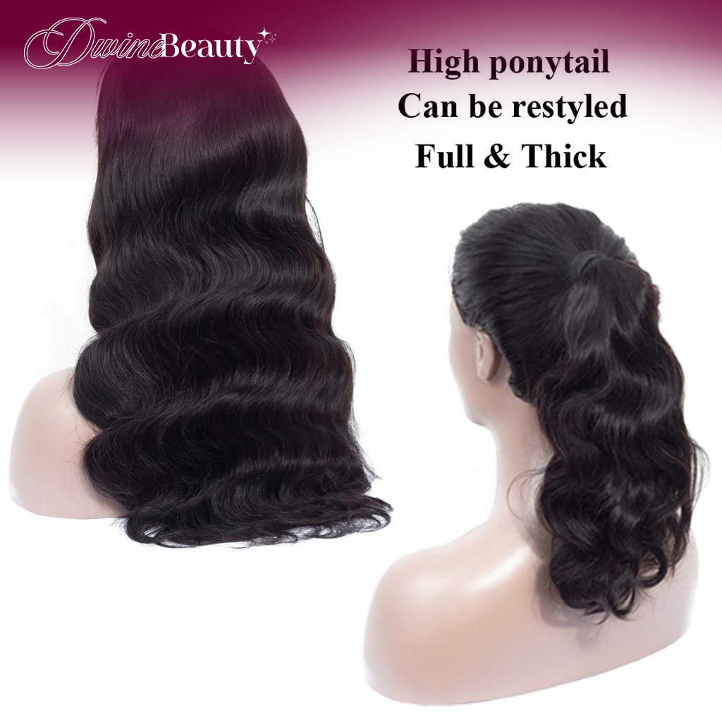 Body Wave 13x4 Lace Front Wig 180% Density Pre Plucked Human Hair Wigs