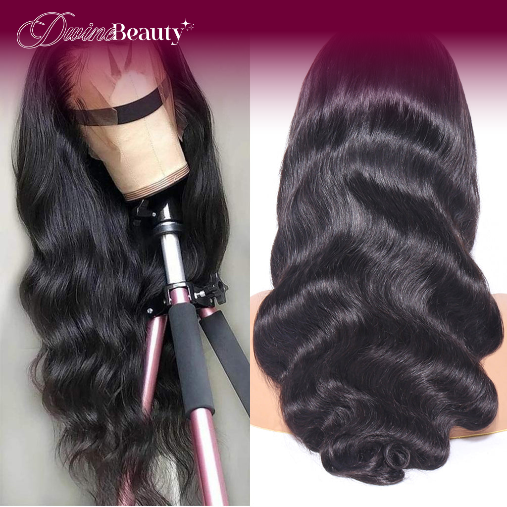 Body Wave 13x4 Lace Front Wig 180% Density Pre Plucked Human Hair Wigs